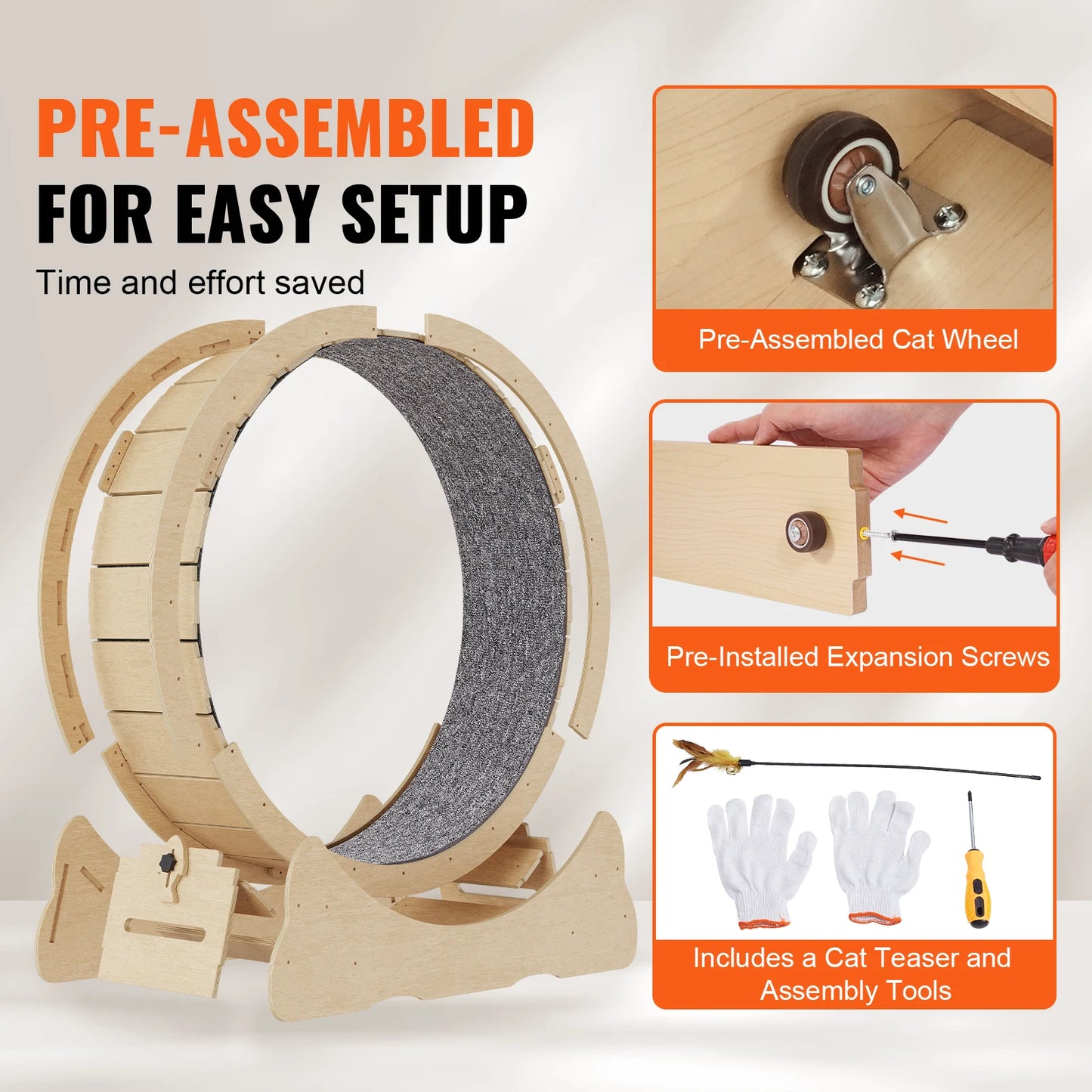 LovePetHouse™ SilentSprint Cat Exercise Wheel