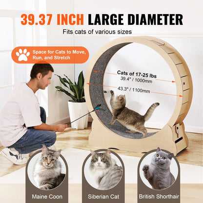 LovePetHouse™ SilentSprint Cat Exercise Wheel