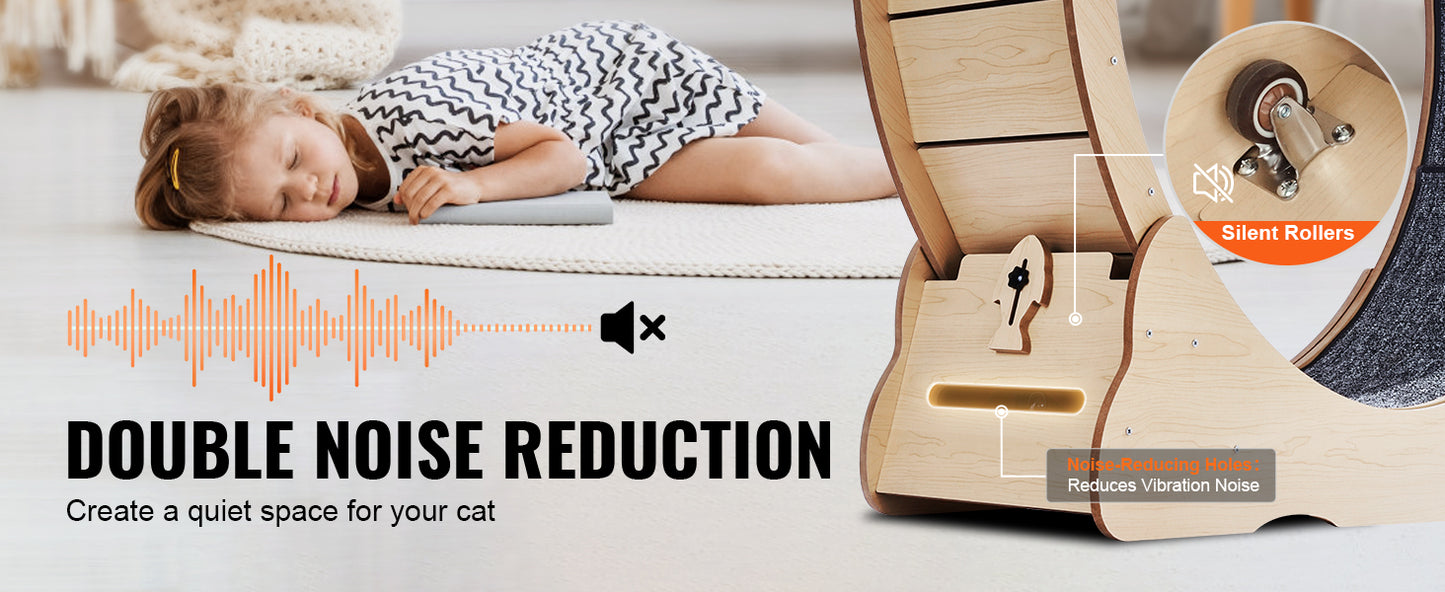 LovePetHouse™ SilentSprint Cat Exercise Wheel