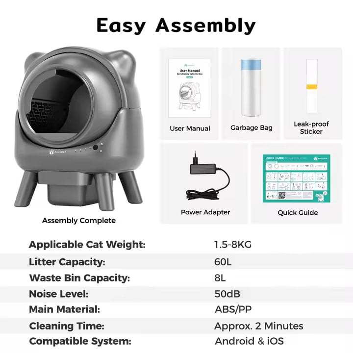 Amicura Cura X1 Automatic Cat Litter Box Self